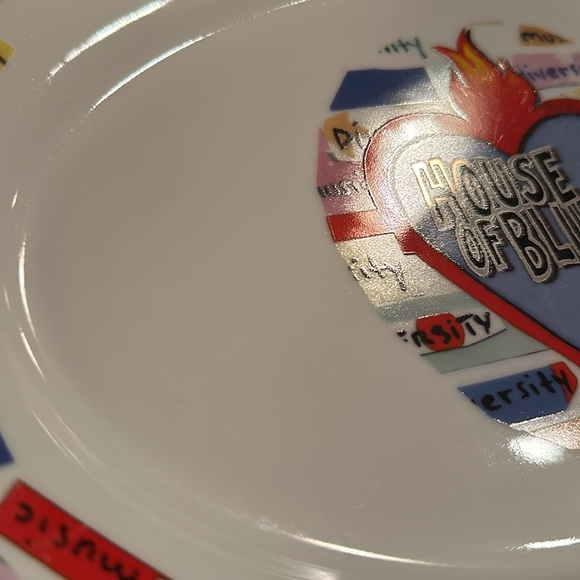 House of Blues Orlando‎ 2000 Vintage Serving Dish Plate Hand Painted Dinner Art - Picture 6 of 7
